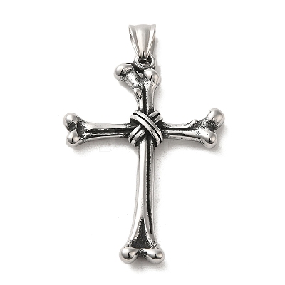 304 Stainless Steel Big Pendants STAS-D091-06AS-1