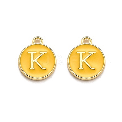 Golden Plated Alloy Enamel Charms ENAM-Q437-13K-1
