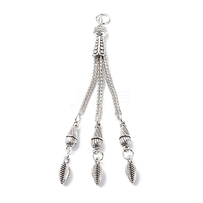 Tibetan Style Alloy Curb Chain Tassel Big Pendants FIND-I025-01A-1