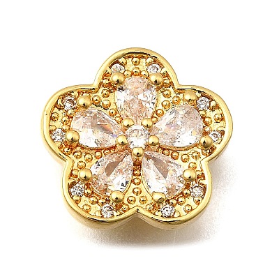 Brass Pave Cubic Zirconia Multi-strand Links KK-F913-06G-01-1