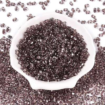Baking Paint Transparent Glass Seed Beads SEED-N006-05M-1