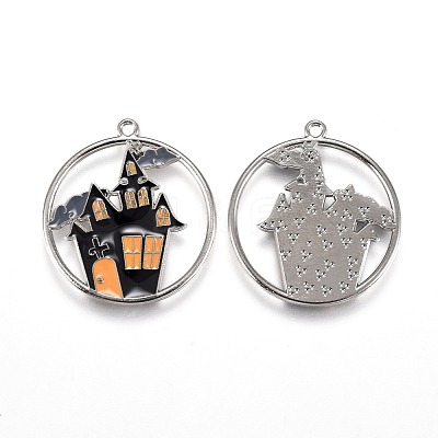 Halloween Theme Alloy Enamel Pendants ENAM-J649-12P-02-1