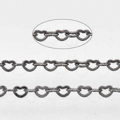 Brass Heart Link Chains CHC-T008-03B-01-1