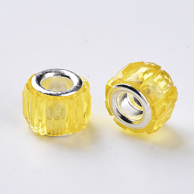 Transparent Resin European Beads RPDL-Q023-A-C02-1