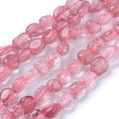 Natural Strawberry Quartz Beads Strands G-P433-10-1