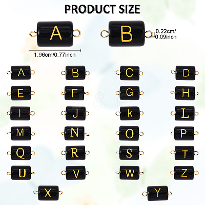 26Pcs Glass Connector Charms PALLOY-YW00117-1