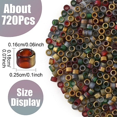 10.5G 3 Colors Baking Paint Glass Seed Beads FIND-YW0007-89A-1