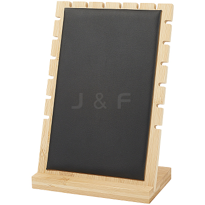 Bamboo Slant Back Necklace Organizer Display Stands NDIS-WH20007-01B-02-1