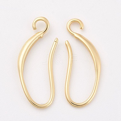 Brass Earring Hooks X-KK-F714-06G-1