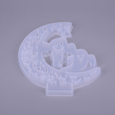 Halloween DIY Castle Ghost Silicone Molds DIY-WH0177-12-1