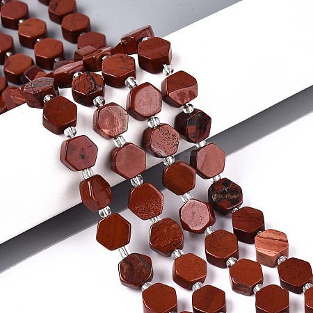 Natural Red Jasper Beads Strands G-P534-A19-01-1