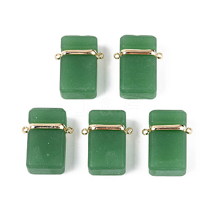 Glass Rectangle Links Connector Charms GLAA-T023-42D-1