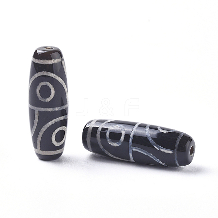 Tibetan Style 4-Eye dZi Beads TDZI-D008-12-1