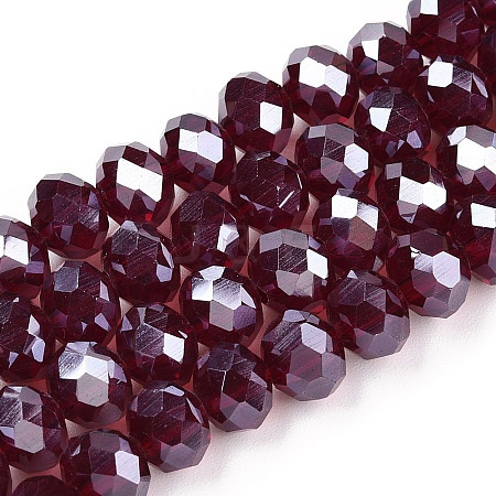 Electroplate Glass Beads Strands EGLA-A034-T2mm-A28-1