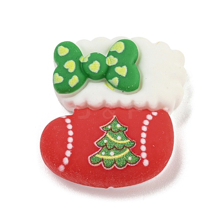 Christmas Opaque Resin Decoden Cabochons RESI-U006-03C-1