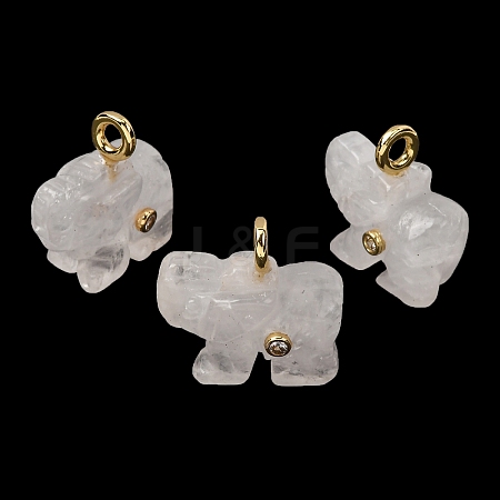 Natural Quartz Crystal Carved Pendants G-H357-01G-15-1