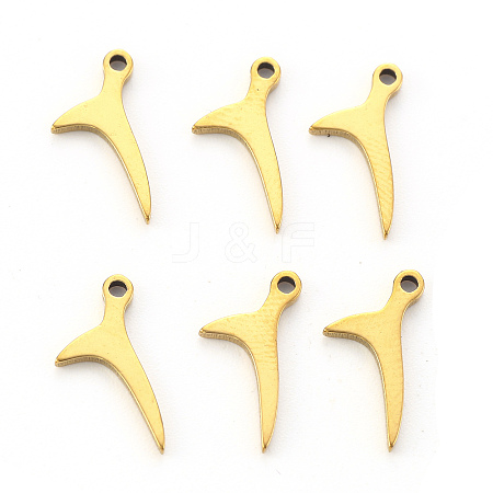 PVD Vacuum Plating 304 Stainless Steel Charms LS-STAS-N092-28G-1