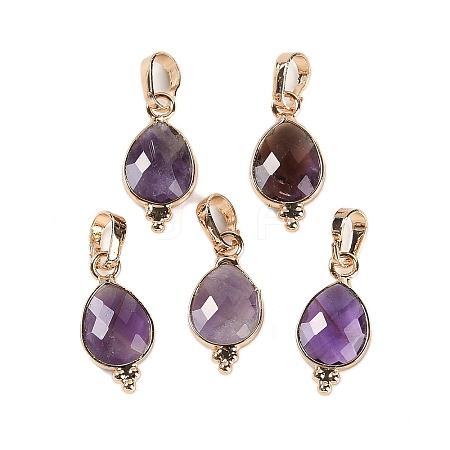 Natural Amethyst Faceted Pendans X-KK-L218-004G-01-1