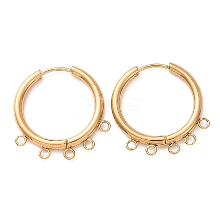 304 Stainless Steel Hoop Earring Findings STAS-D183-02D-G-1
