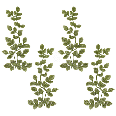 Leaf Rayon Sew on Appliques DIY-WH0308-607-1