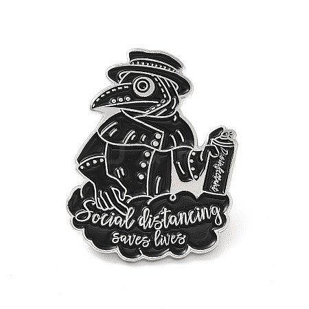 Plague Doctor Enamel Pin LS-JEWB-I022-11E-P-1
