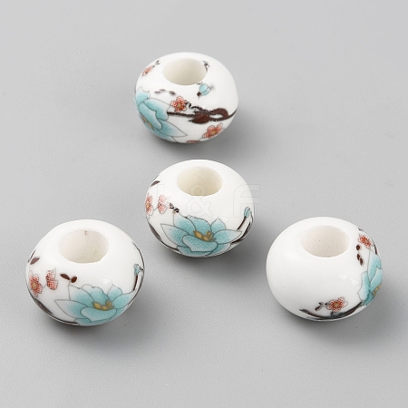 Handmade Porcelain European Beads PORC-TAC0003-02-1