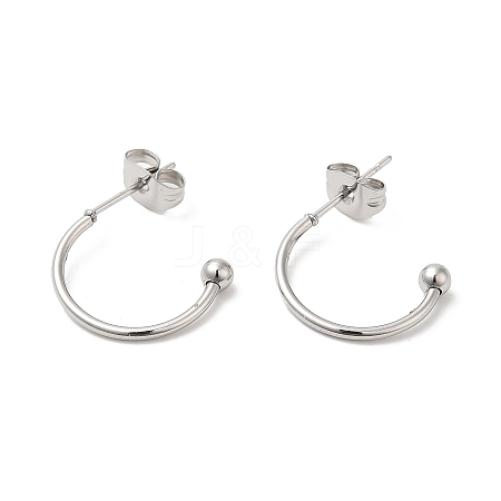 Non-Tarnish 304 Stainless Steel Stud Earring LS-EJEW-H134-02A-P-1