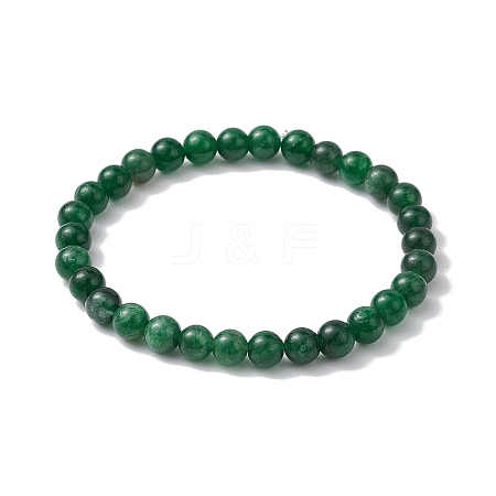 Natural Emerald Beaded Bracelets BJEW-JB10214-02-1