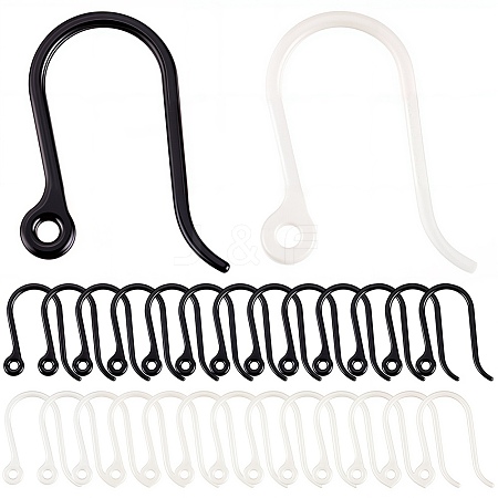 200Pcs 2 Colors Plastic Earring Hooks KY-SC0001-67-1
