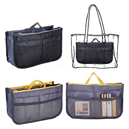 WADORN 2Pcs 2 Colors Purse Multifunctional Organizer Insert FIND-WR0010-69C-1