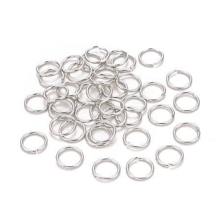 Brass Open Jump Rings KK-M165-9mm-01P-NR-1