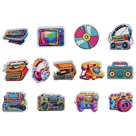 26Pcs 13 Styles Opaque Acrylic Pendants OACR-CJ0002-15-1