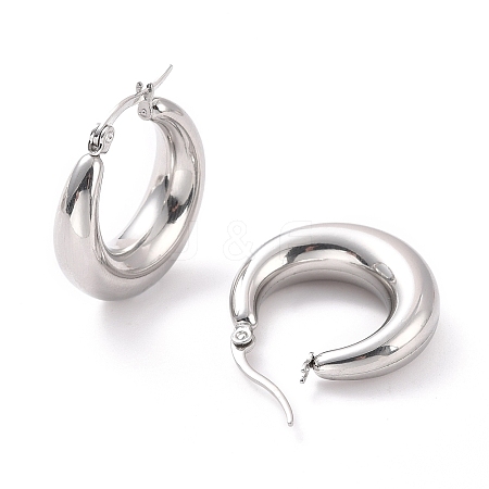 Non-Tarnish 304 Stainless Steel Chunky Hoop Earrings for Women EJEW-F280-06C-P-1