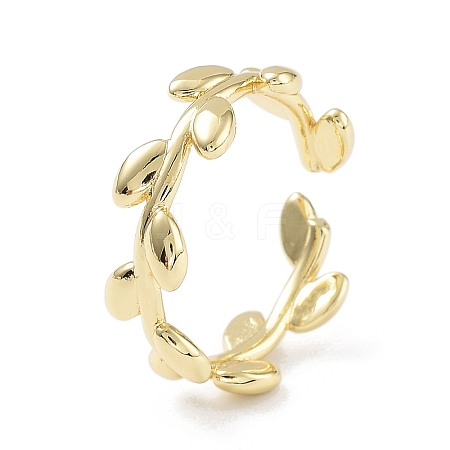 Brass Open Cuff Rings for Women RJEW-A028-03G-1