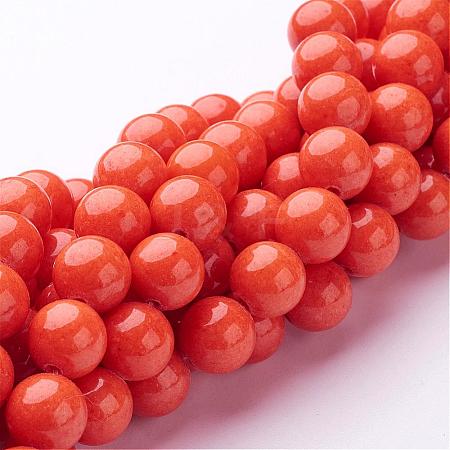 Natural Mashan Jade Round Beads Strands G-D263-10mm-XS21-1
