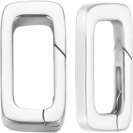 2Pcs 925 Sterling Silver Spring Gate Rings STER-BBC0007-35-1