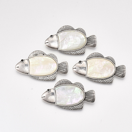 Abalone Shell/Paua Shell Brooches/Pendants SHEL-S275-54B-1