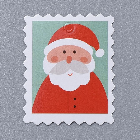Father Christmas/Santa Claus Pattern Christmas Kraft Paper Tags CDIS-E010-02A-1