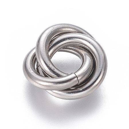 Tarnish Resistant 304 Stainless Steel Linking Rings STAS-L239-01C-P-1