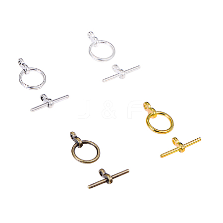 Tibetan Style Toggle Clasps TIBE-PH0004-94-1