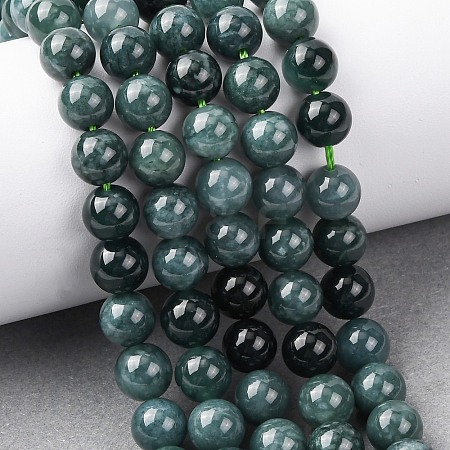 Natural Blue Jade Beads Strands G-H341-8mm-02-1