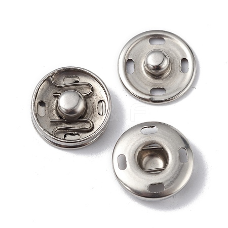 Non-Tarnish 202 Stainless Steel Snap Buttons LS-BUTT-I017-01C-P-1