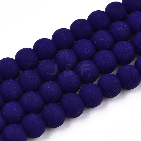 Opaque Glass Beads Strands GLAA-T032-P6mm-MD03-1