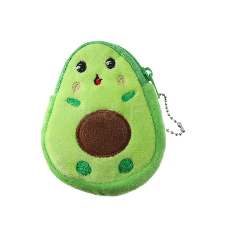 Avocado Fluffy Cloth Clutch Bags PAAG-PW0016-22C-1