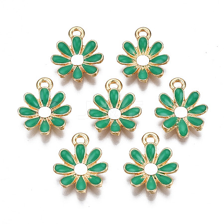 Light Gold Plated Alloy Pendants ENAM-T009-39E-1