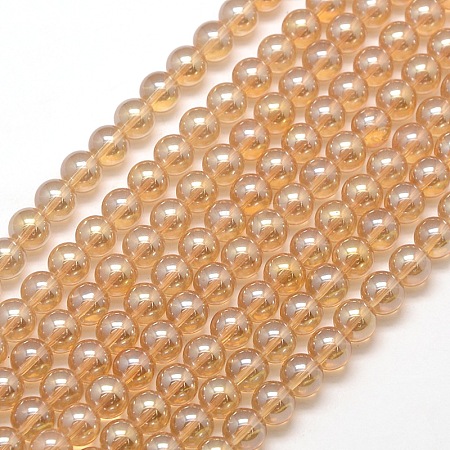 Electroplate Synthetic Quartz Crystal Beads Strands G-P039-03-1