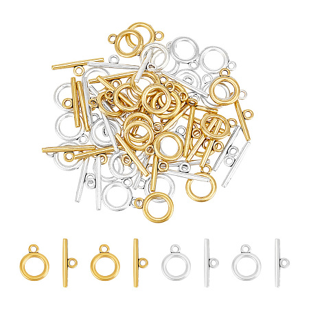 100Sets 2 Colors Alloy Toggle Clasps FIND-UN0015-86-1