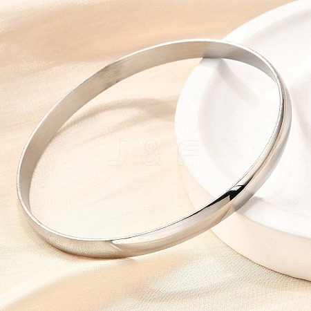 304 Stainless Steel Plain Bangles for Women BJEW-V004-02B-P-1