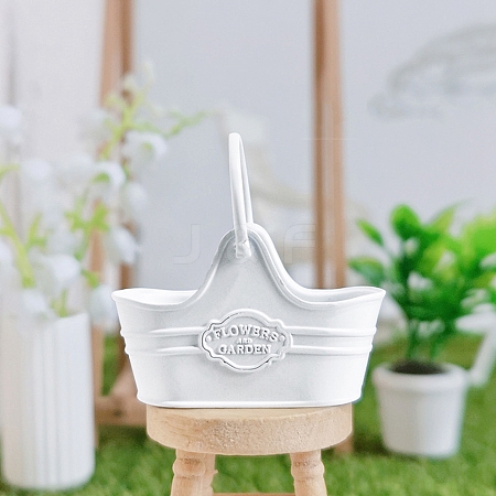 Alloy Flower Basket Mini Model PW-WGDE8CD-07-1