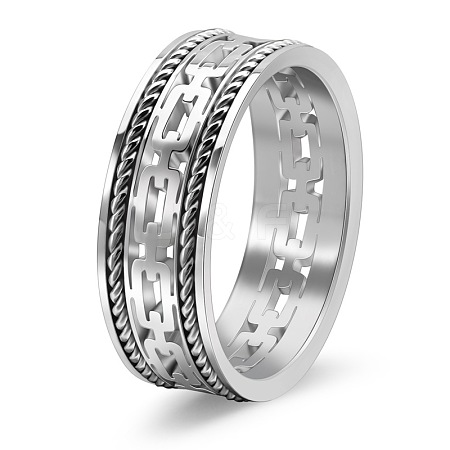 Titanium Steel Chunky Rings PW-WGE8F7A-07-1